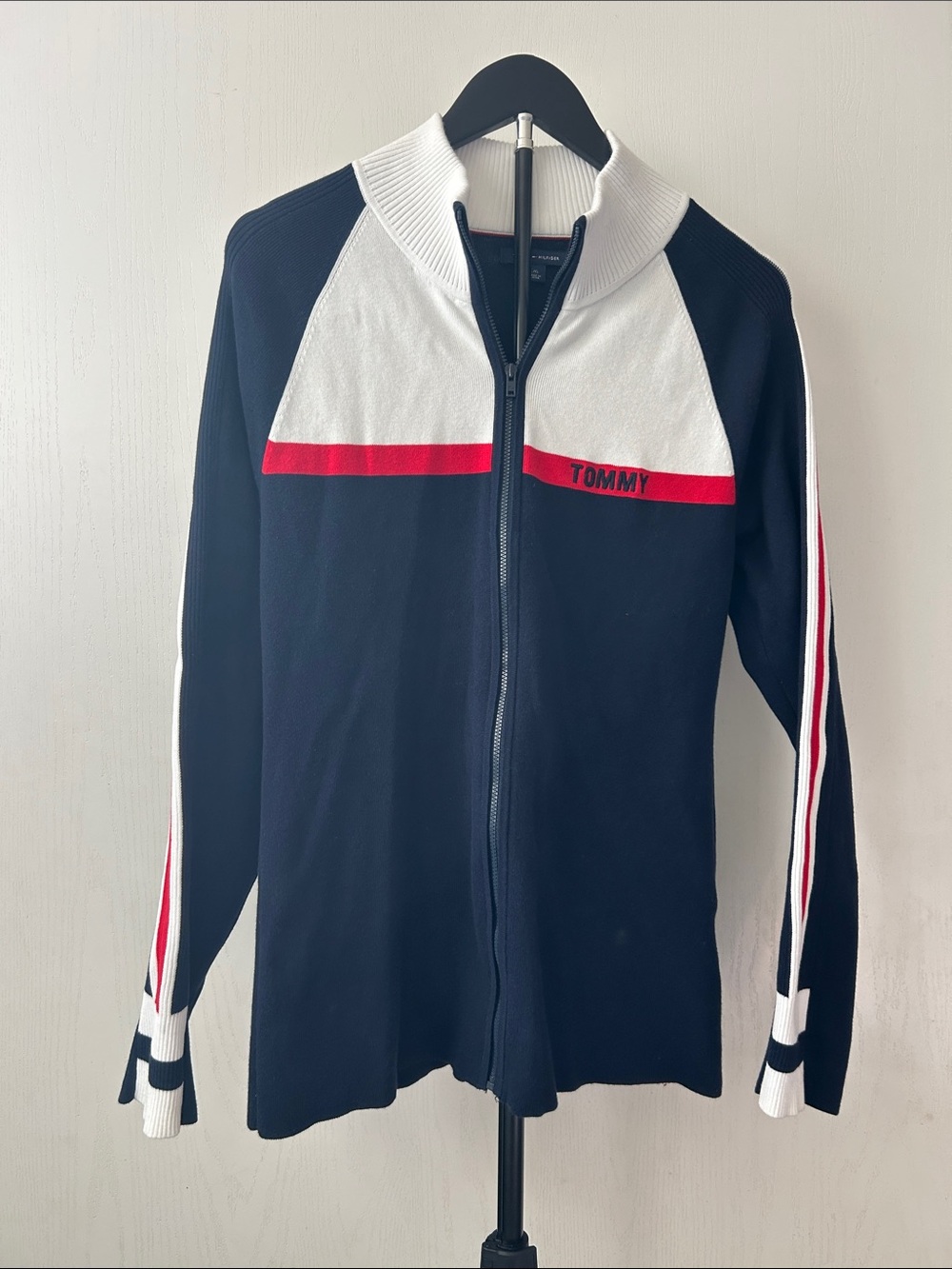 Tommy Hilfiger Navy, White & Red Track Zip Jacket